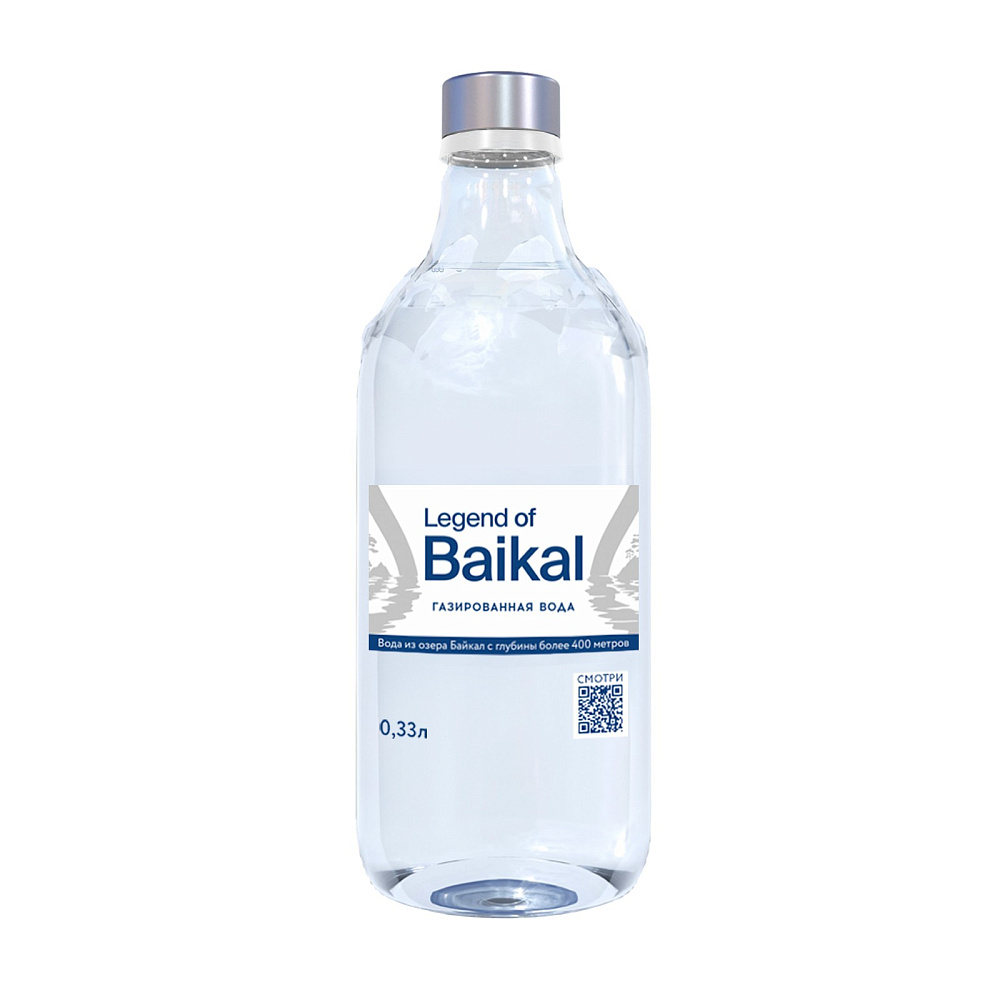 Вода питьевая «Legend of Baikal» газированная 0,33 л стекло (упаковка 12 шт)